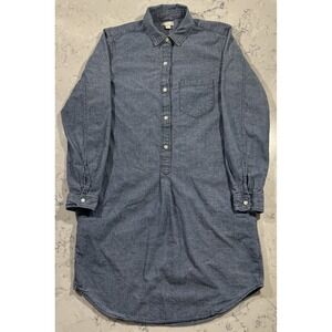 Gap Shirt Dress Womens Small Blue Chambray Denim Long Sleeve Button Front